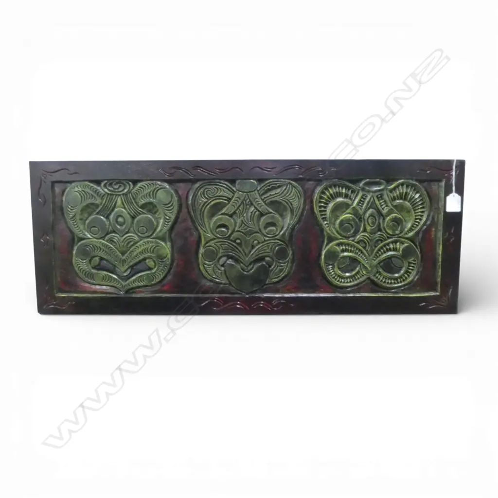 MAORI CARVED PANEL 860x110mm Image 1++