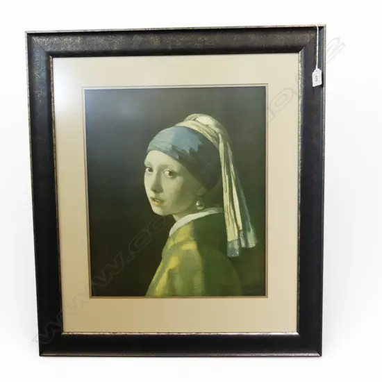 VERMEER PRINT, GIRL WITH A PEARL EARRING, 400x470mm