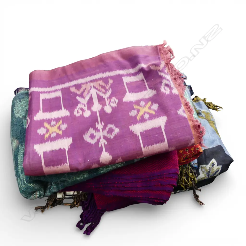 ASST. ETHNIC TEXTILES; 2x PASHMINA, SCARF, THROWS ETC Image 1++
