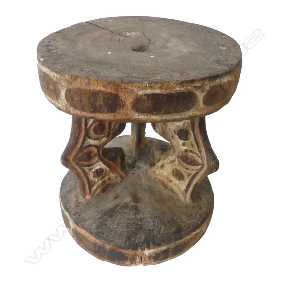 CARVED STOOL FROM PAPUA NEW GUINEA H.255mm Image 1++