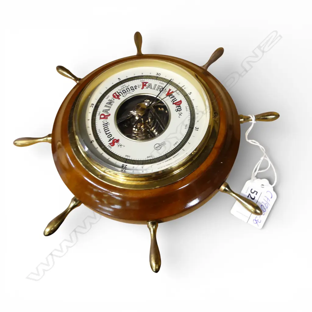 SHIPS WHEEL BAROMETER W.220mm Image 1++