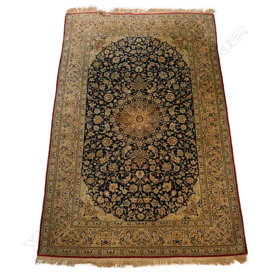 QUALITY VINTAGE NAIN HAND KNOTTED RUG silk highlights, 2600 x 1575mm