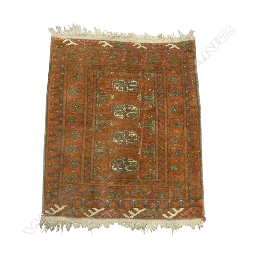 HAND KNOTTED ALL WOOL RUG 600x530mm Image 1++