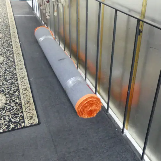 TANGERINE COLOURED POLYESTER RUG 1800 X 2700MM