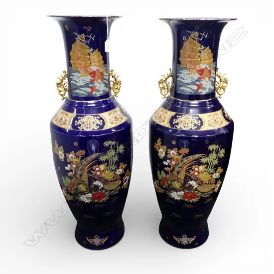 PR LG ORIENTAL FLOOR VASES H.900mm