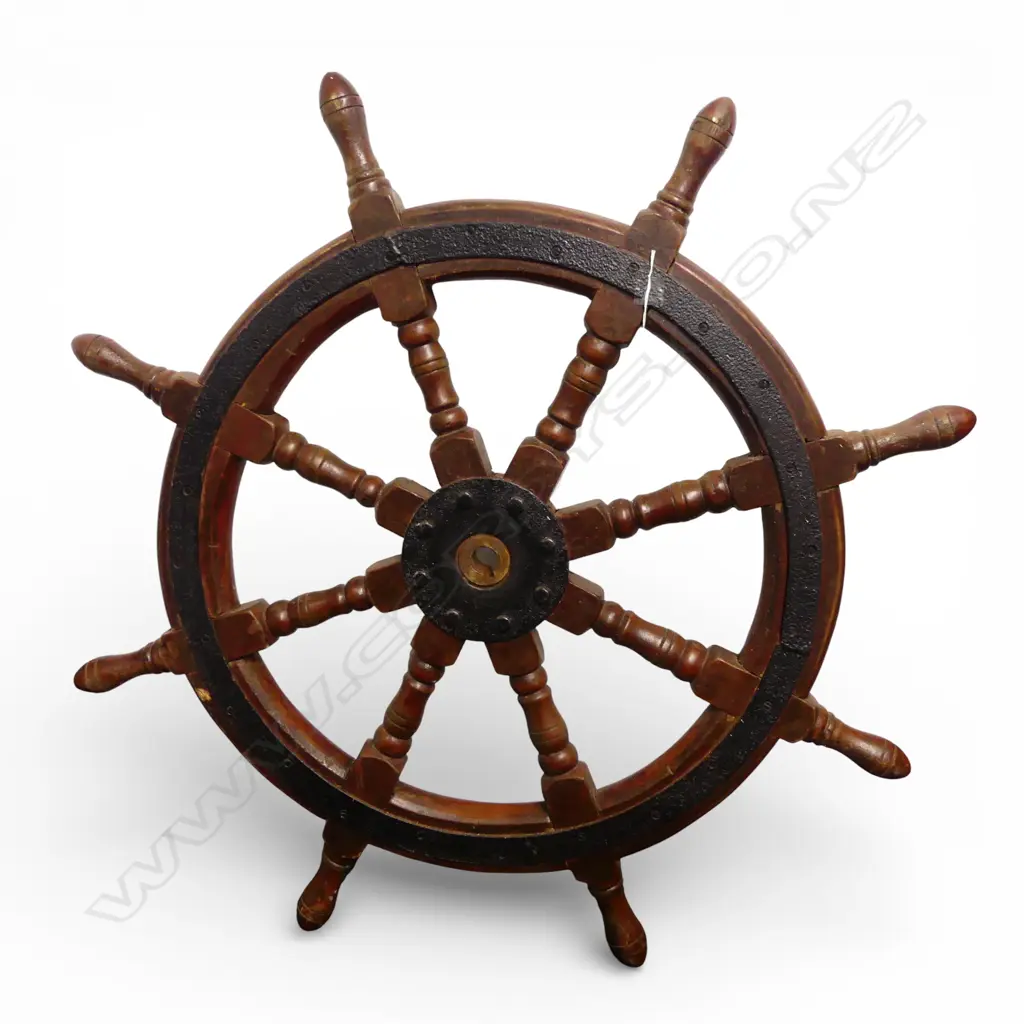LG VINTAGE WOODEN SHIPS WHEEL Dia.920mm Image 1++
