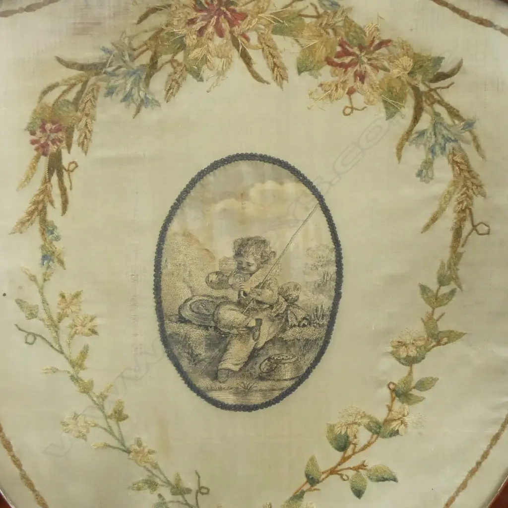 REGENCY MAHOGANY POLE SCREEN, FAULTS H.1480mm Image 1++