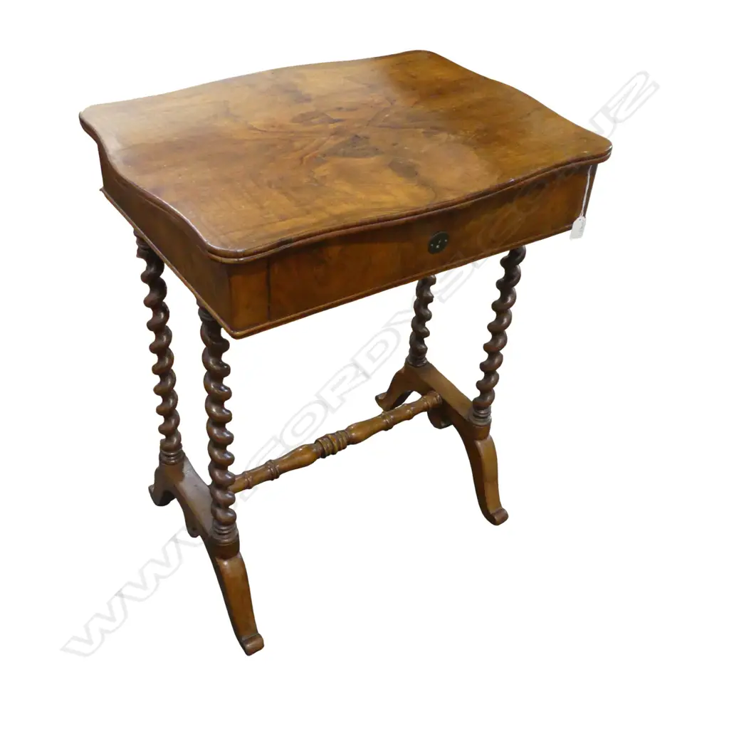 BARLEY TWIST STRETCHER BASE SEWING TABLE 650x480x780mm Image 1++