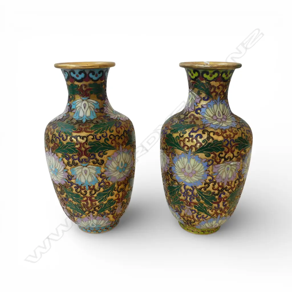 PR CLOISONNE VASES H.210mm Image 1++