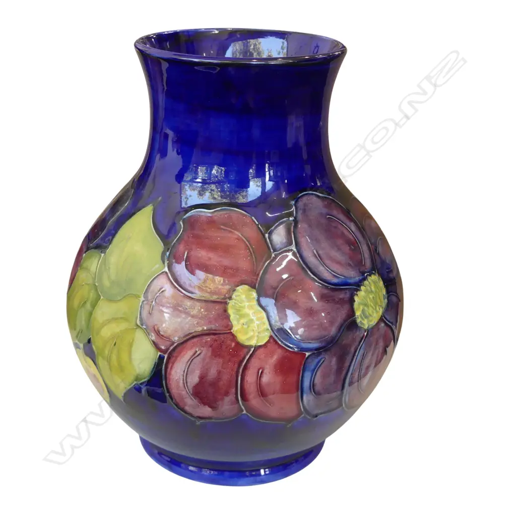 LG MOORCROFT DAHLIA DECORATED VASE H.240mm Image 1++