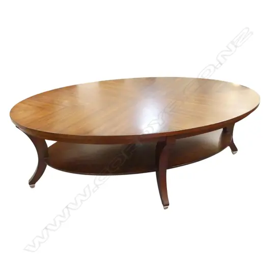 ETHAN ALLEN OVAL COFFEE TABLE 1370x790x470mm