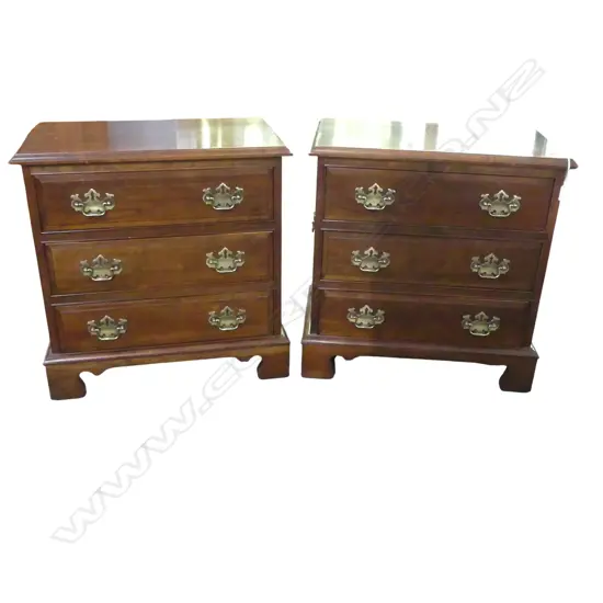 PR GEORGIAN STYLE BEDSIDE DRAWERS BY PENNSYLVANIA HOUSE 560x360x565mm SOLID WOOD / DOVETAILED