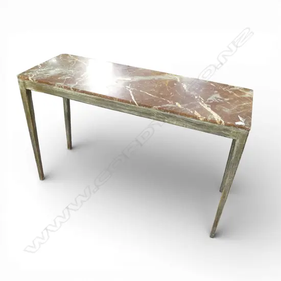 FRENCH MARBLE TOPPED CONSUL TABLE 1120x400x700mm small corner chips