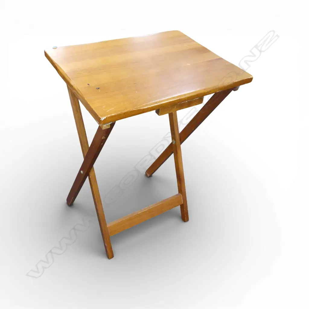 CONTEMPORARY FOLDING OCCASIONAL TABLE 650 (h) X 370 (W) (SOME SCRATCHES AND SCUFF MARKS) Image 1++