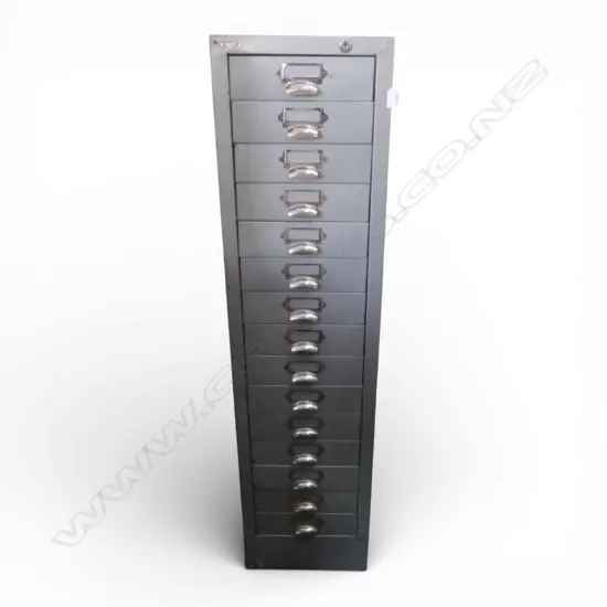 VINTAGE 15 DRAWER METAL FILING CABINET 330x380x1310mm