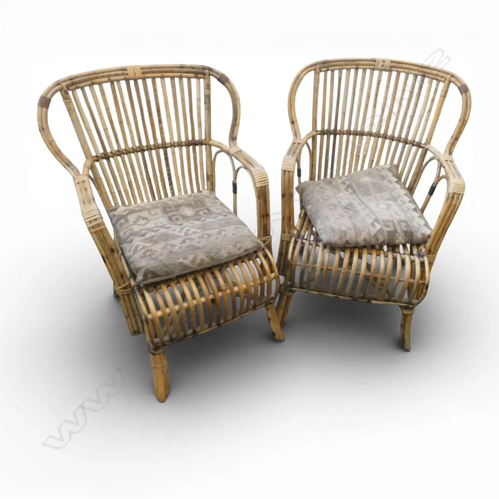 PR CANE CHAIRS w. 2 CUSHIONS  Image 1++