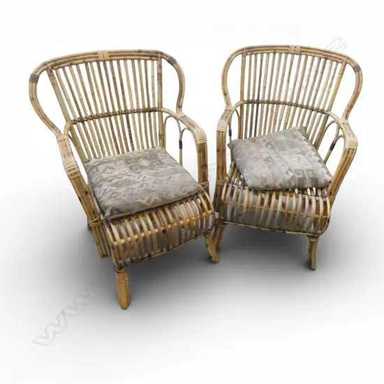 PR CANE CHAIRS w. 2 CUSHIONS 