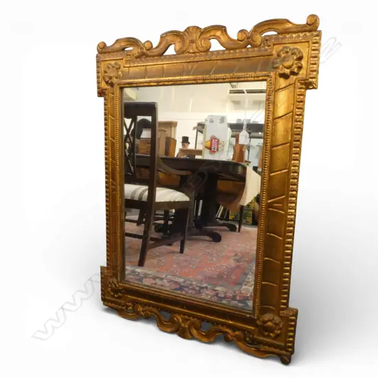 GILT FRAMED MIRROR 990x710mm - SMALL PIECE MISSING