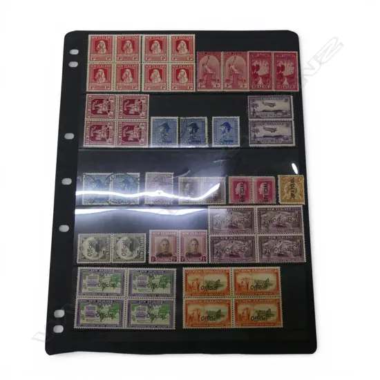 SHEET OF EARLY NZ STAMPS