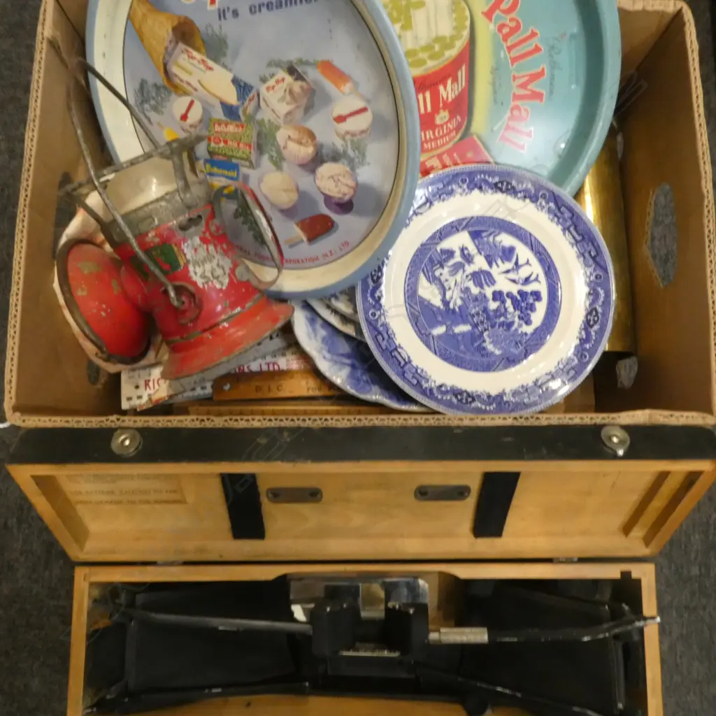 ASST. RULERS, B/W PLATES, TRAYS, US ARMY MAGNIFYING STEREOSCOPE ETC Image 1++