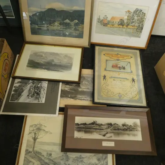 ASST. ARTWORKS; HISTORICAL NZ PRINTS ETC