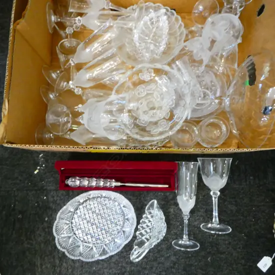 ASST. CRYSTAL; 3x 6 SETS OF WINE GLASSES ETC