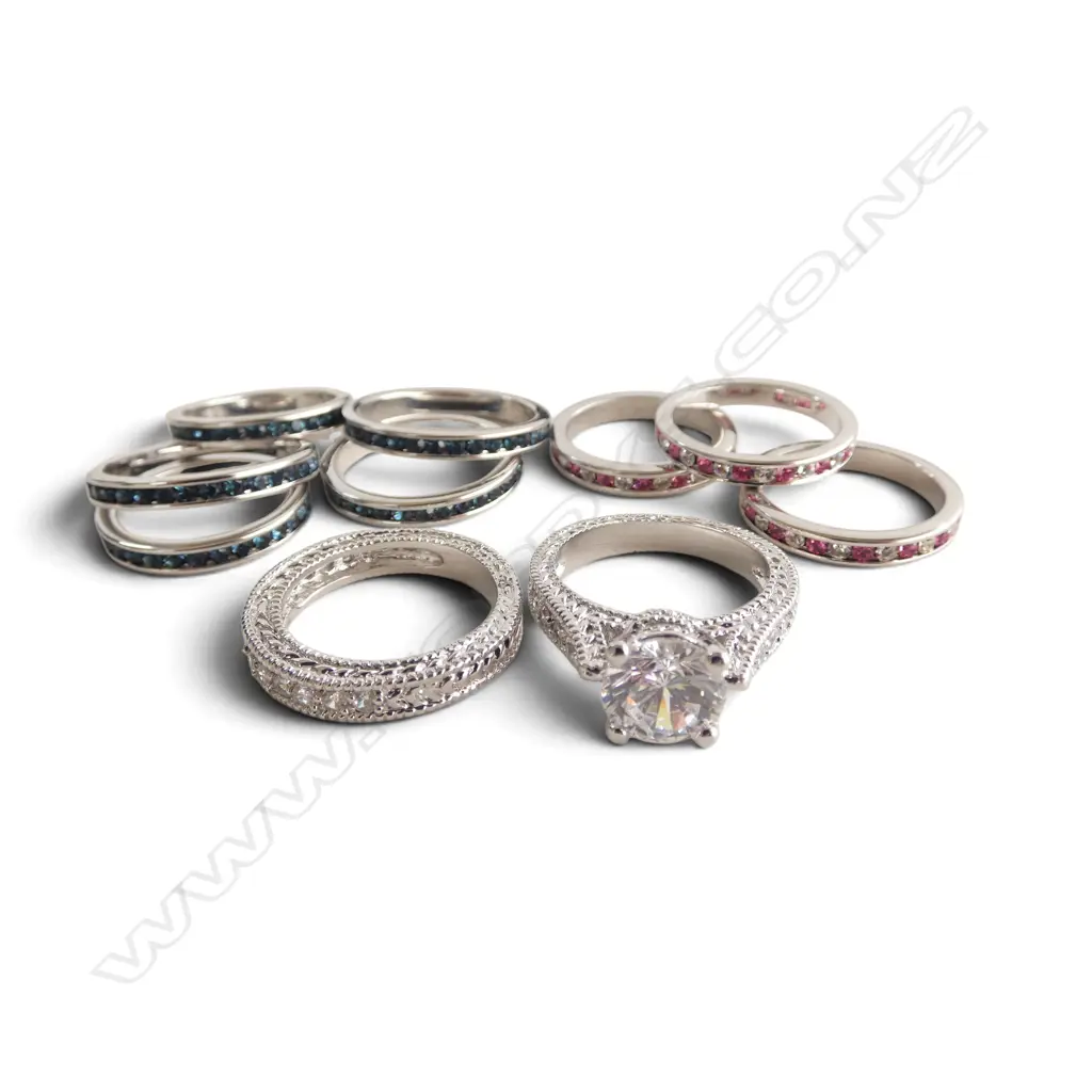 5&3&2 MULTI STONE WHITE COLOURED DRESS RINGS  Image 1++