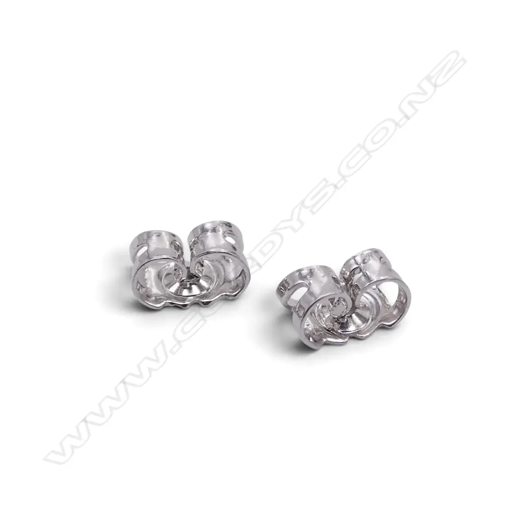 PR 18CT WHITE GOLD PIERCED STUD BACKS O.5GMS Image 1++