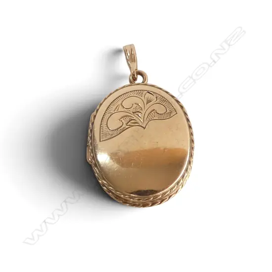 9CT LOCKET PENDANT 25x20mm 3.4gms