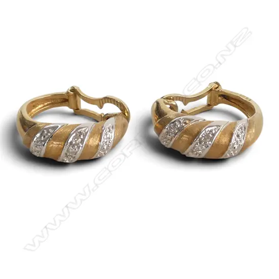 PR 14CT DIAMOND EARRINGS 6.7gms CLIP ONS