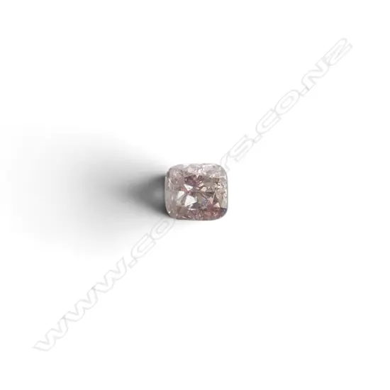CUSHION CUT LIGHT FANCY BROWNISH PINK DIAMOND 0.13 CARATS