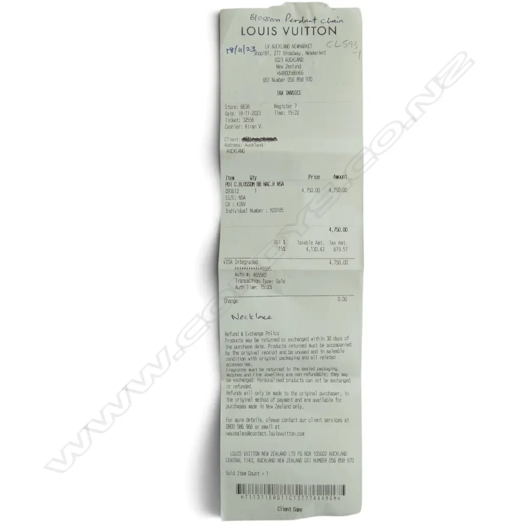 LOUIS VUITTON 18CT ROSE GOLD DIAMOND AND PEARL BLOSSOM PENDANT (purchase receipt $4750 box & guarantee card) 3.78gms Image 1++