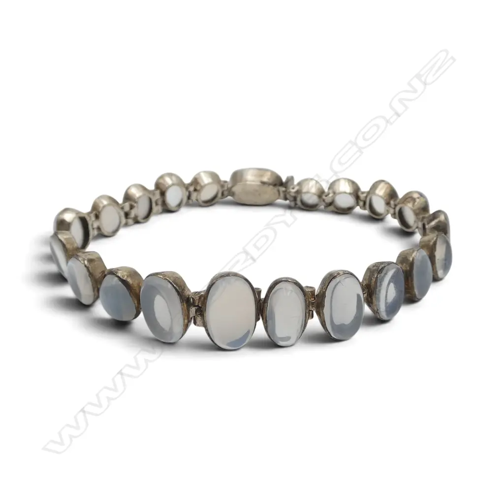 MOONSTONE SILVERPLATED VINTAGE BRACELET  Image 1++