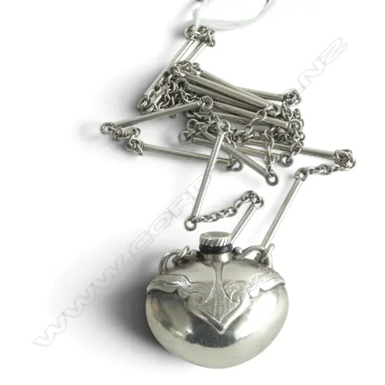 STG SILVER BOTTLE PENDANT NECKLACE (30x30mm) L.790mm 36gms