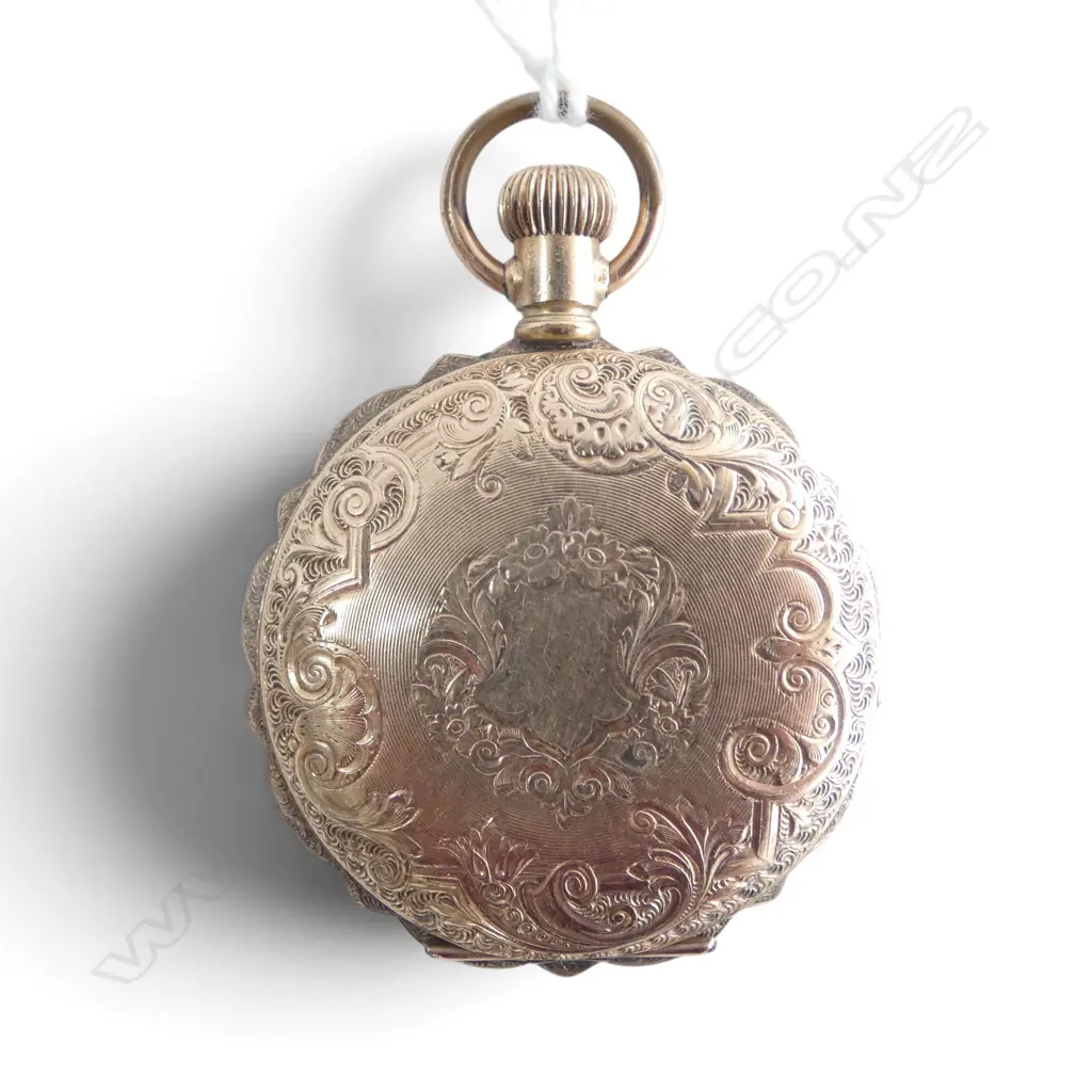 MIGNON WATCH CO 14K ROLLED GOLD PURITAN POCKET WATCH not working, D.32mm Image 1++
