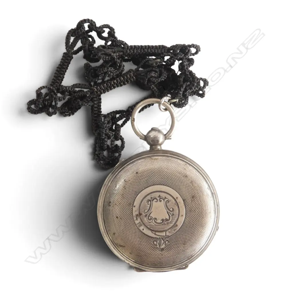 SILVER FUSEE POCKET WATCH dial named Lancashire Watch Co. Ltd. Chester 1901. Fine woven chain  Image 1++
