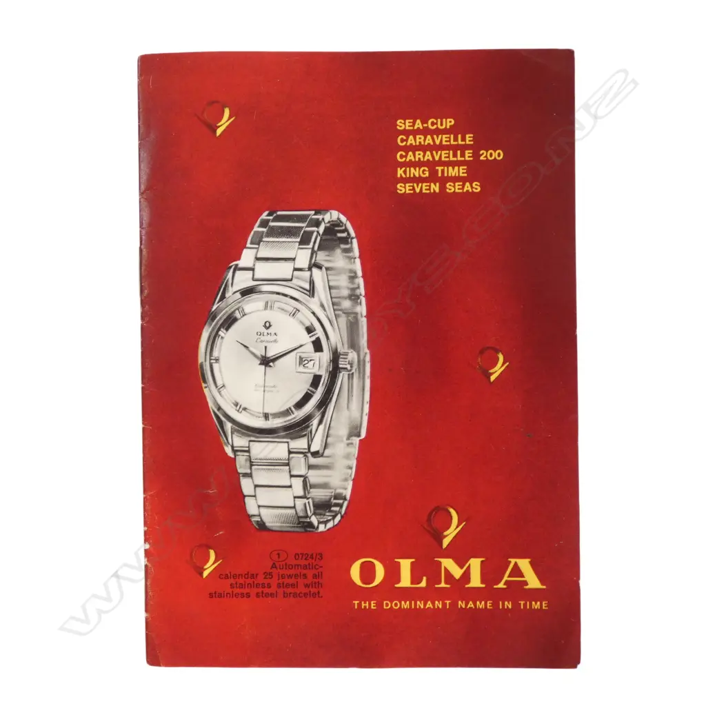 OLMAR ALL MASTER SEA-CUP 25 JEWELS WRIST WATCH, WORKING, & PHAMPLET Image 1++