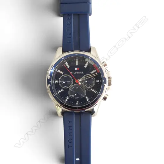 TOMMY HILFIGER WRIST WATCH, BOXED