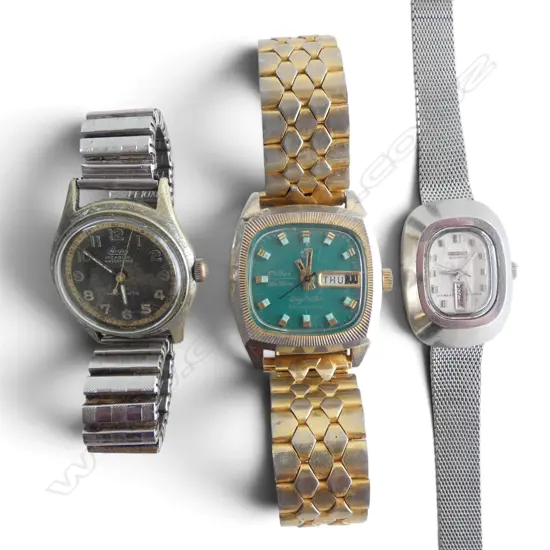 MILLER DE LUXE WRIST WATCH RUNNING, & TWO OTHERS AS IS
