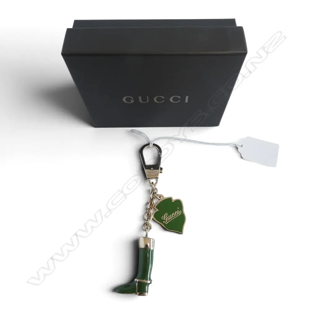 GUCCI BAG CHARM/KEYRING, BOOT & SHIELD, UNUSED In BOX Image 1++