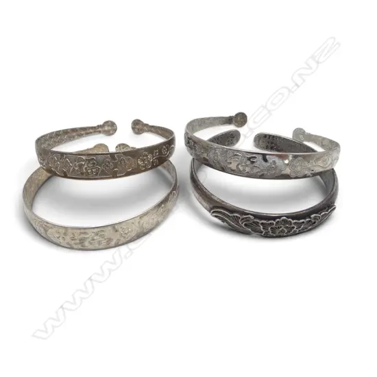 4 CHINESE BANGLES 