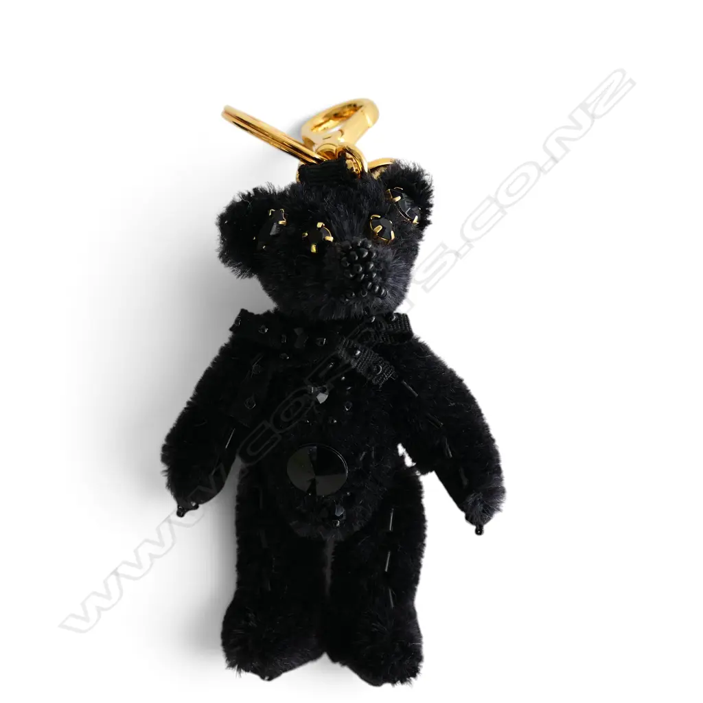 PRADA BLACK TEDDY BEAR KEYCHAIN/BAG CHARM - special ed. from 'Trick' Bear collection, L.100mm, box & cert, unused Image 1++