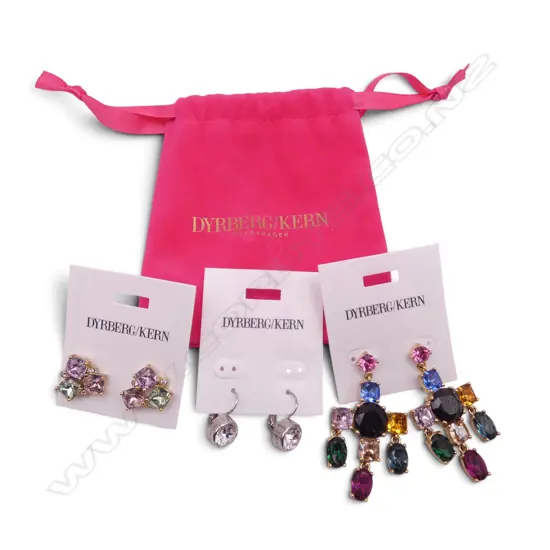 3 PRS OF DYRBERG/KERN EARRINGS
