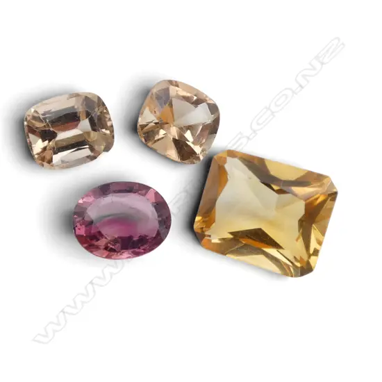 PARCEL LOOSE CUT GEMSTONES; CITRINE, TOURMALINE & TOPAZ