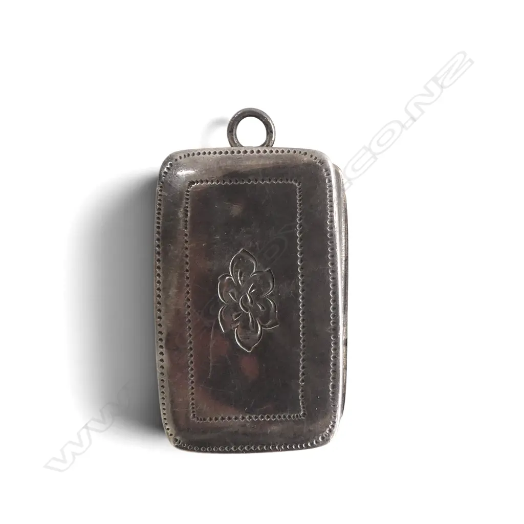 Joseph Willmore Birmingham c1800 silver vinaigrette. Machine engraved. Pierced & engraved grille Image 1++