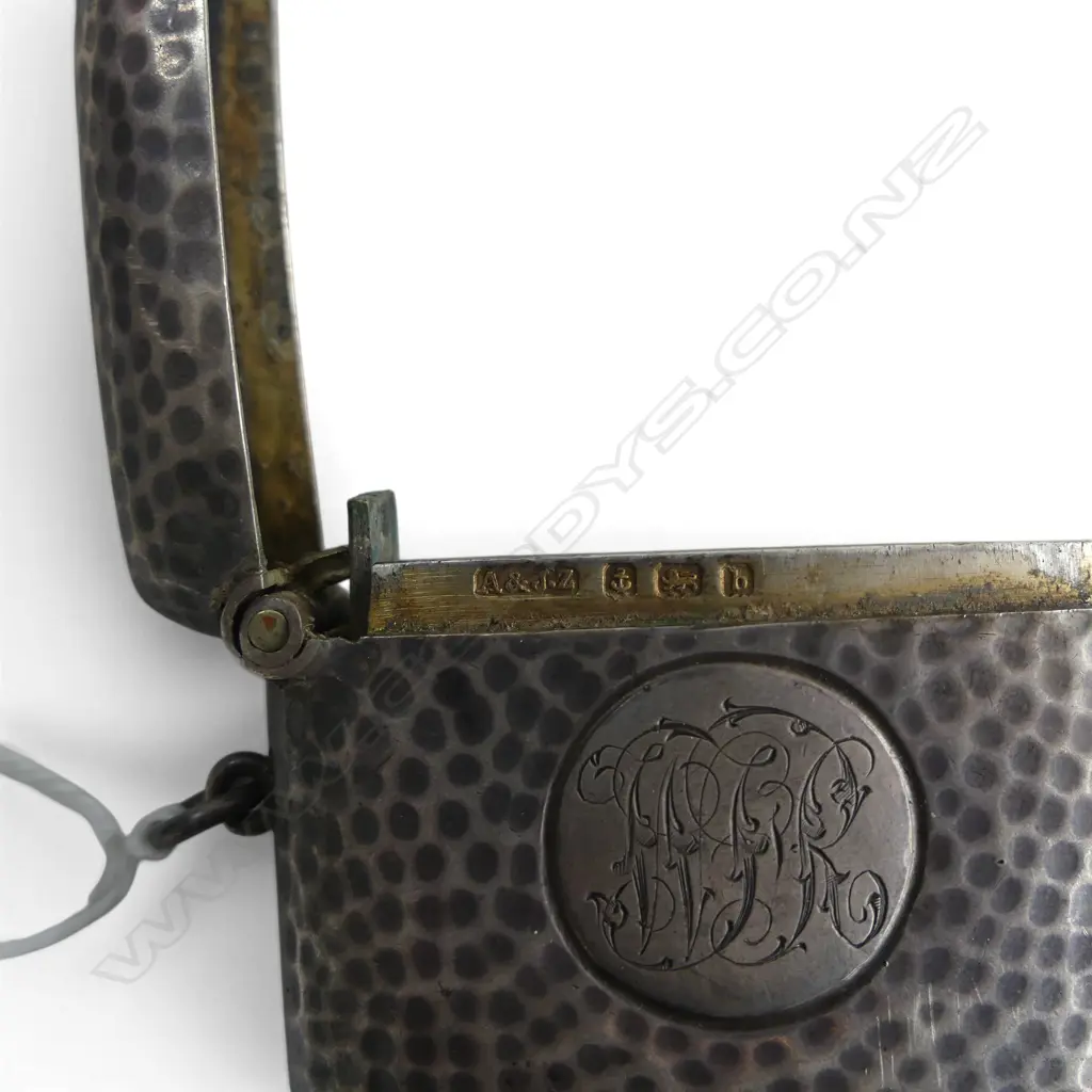 STG SILVER VESTA CASE BIRMINGHAM 1901 W. INITIALS, 42.48gms, L.46mm Image 1++