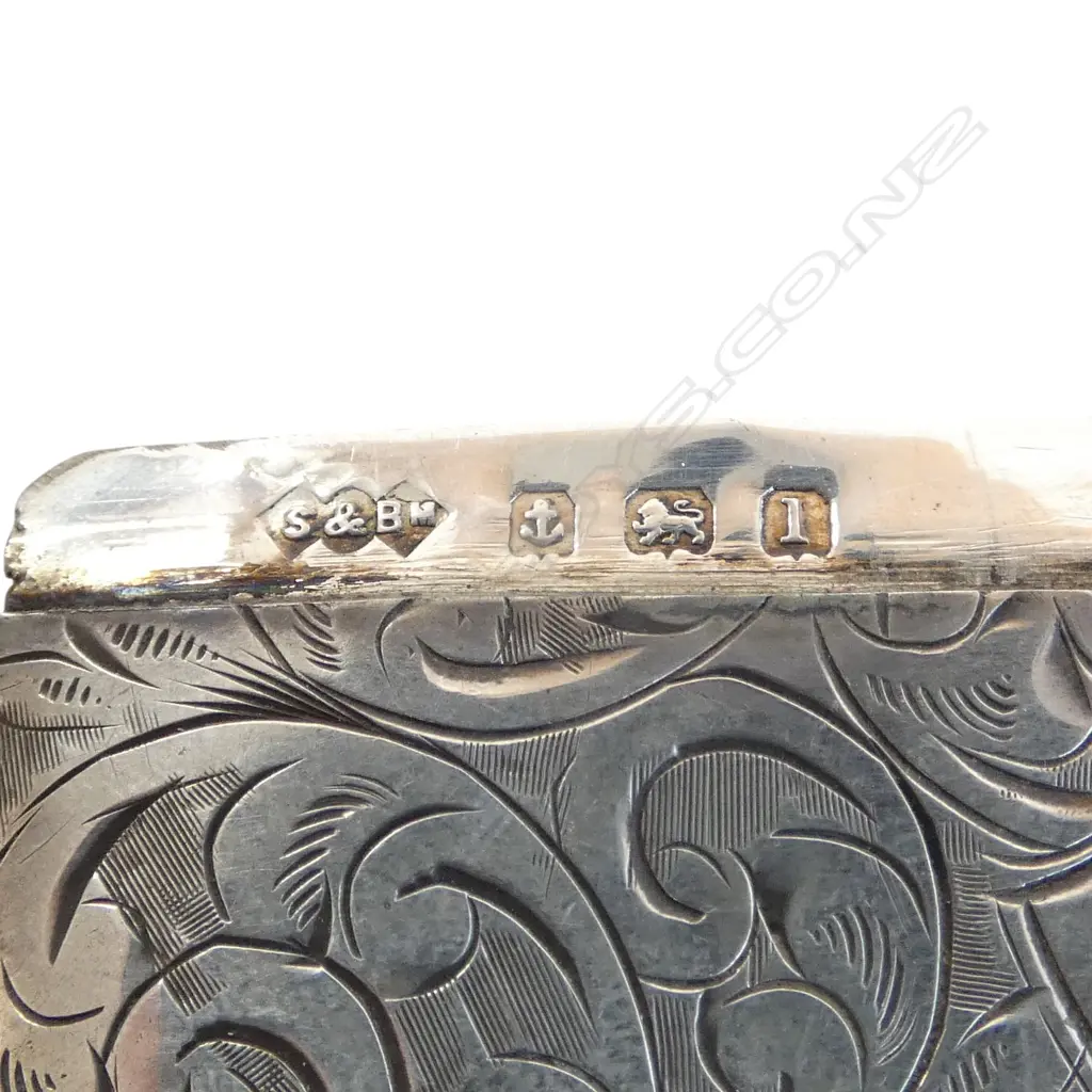 Birmingham 1910 ENGRAVED SILVER CARD CASE curved shape for the hip. 36.8gms Image 1++