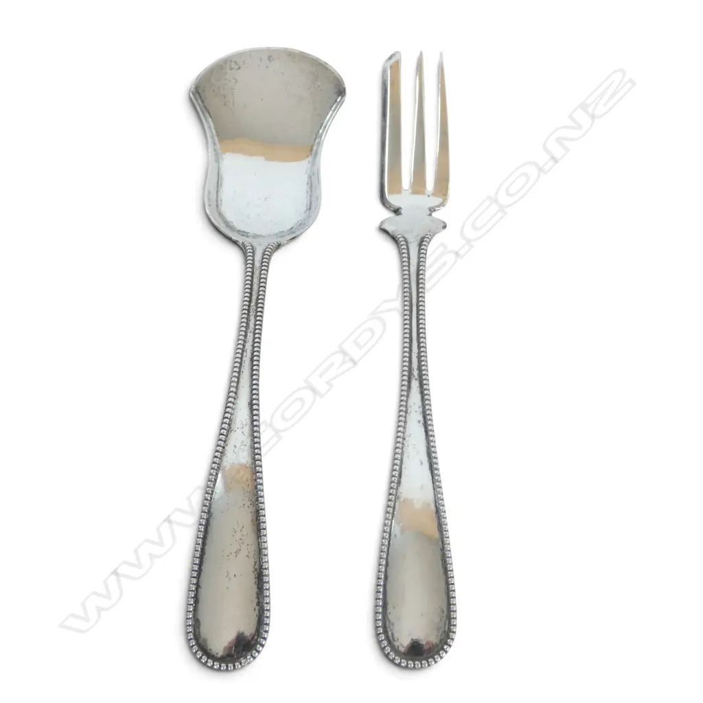 CONTINENTAL SILVER FORK & SPOON L.180mm, 64gms   Image 1++
