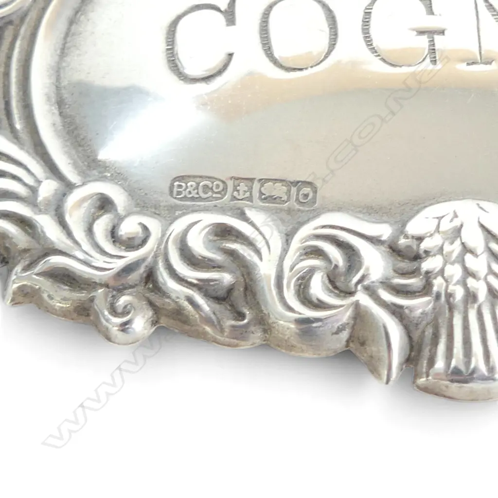 STG SILVER COGNAC LABEL, BIRMINGHAM 1988, 11.09gms Image 1++