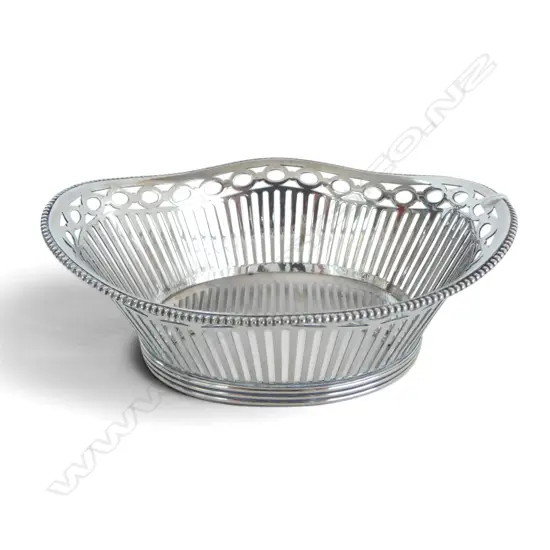 DUTCH 840 SILVER PIERCED DISH W.125mm 98gms